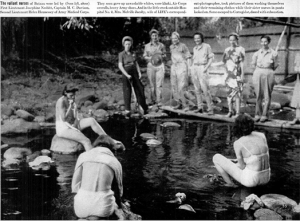 A photograph of nurses in Bataan from Life magazine, April 20, 1942 issue