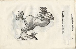 Centaur, page 31, Aldrovandi's Monstrorum historia, 1642. BBML