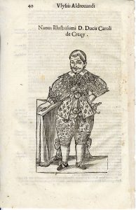 Dwarf, page 40, Aldrovandi's Monstrorum historia, 1642. BBML